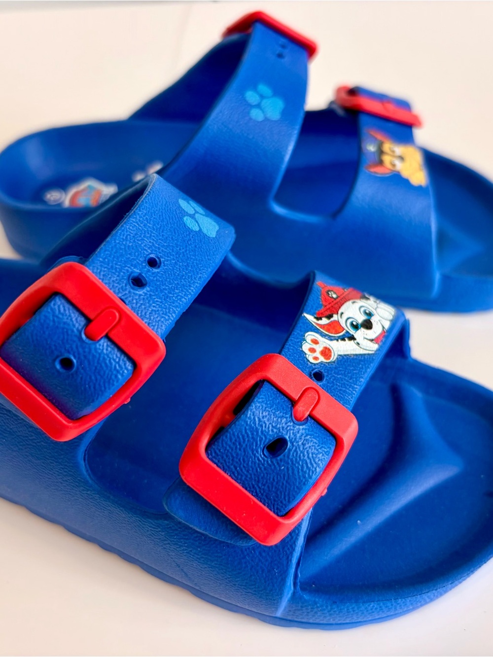 Nickelodeon Blue Kids Sandals with Red Buckles